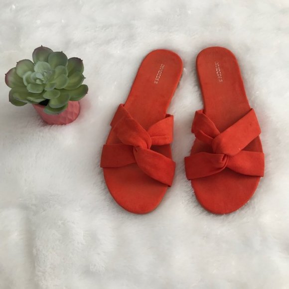 H&M Divided Red/Orange Sandals GUC - Picture 2 of 6